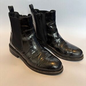 Jeffrey Campbell Black Lomon Leather Boots Size 9